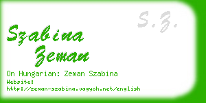 szabina zeman business card